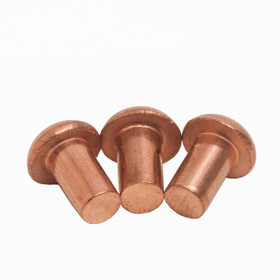 M2 gb867 pan knop ronde kop koperen massieve klinknagels set massieve lengte 3 4 5 6 8 10 12mm