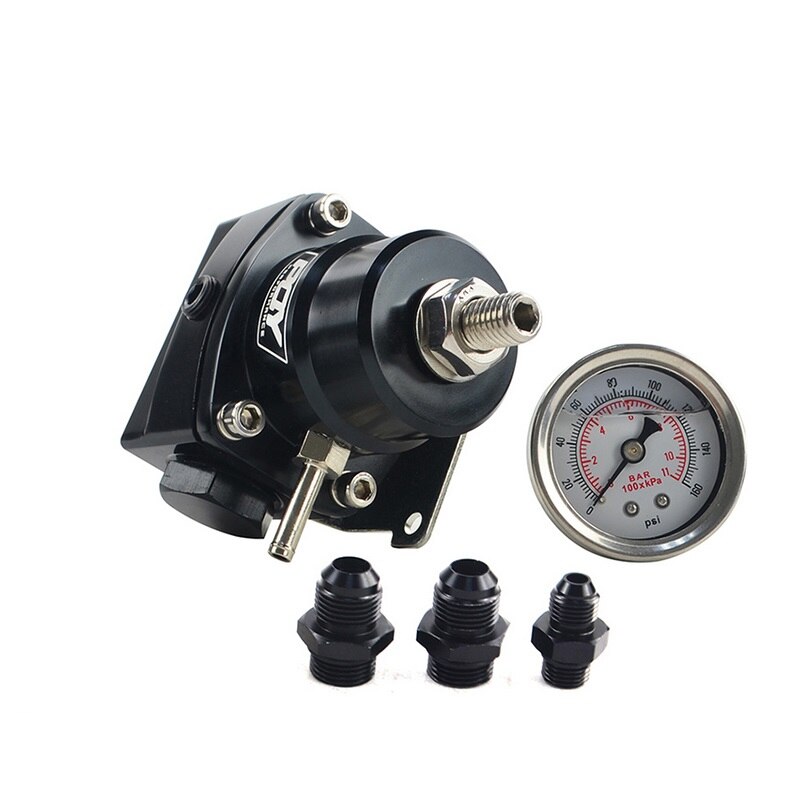 RESO--AN8 Fuel Regulator With boost -8AN 8/8/6 EFI Fuel Pressure Regulator With Gauge