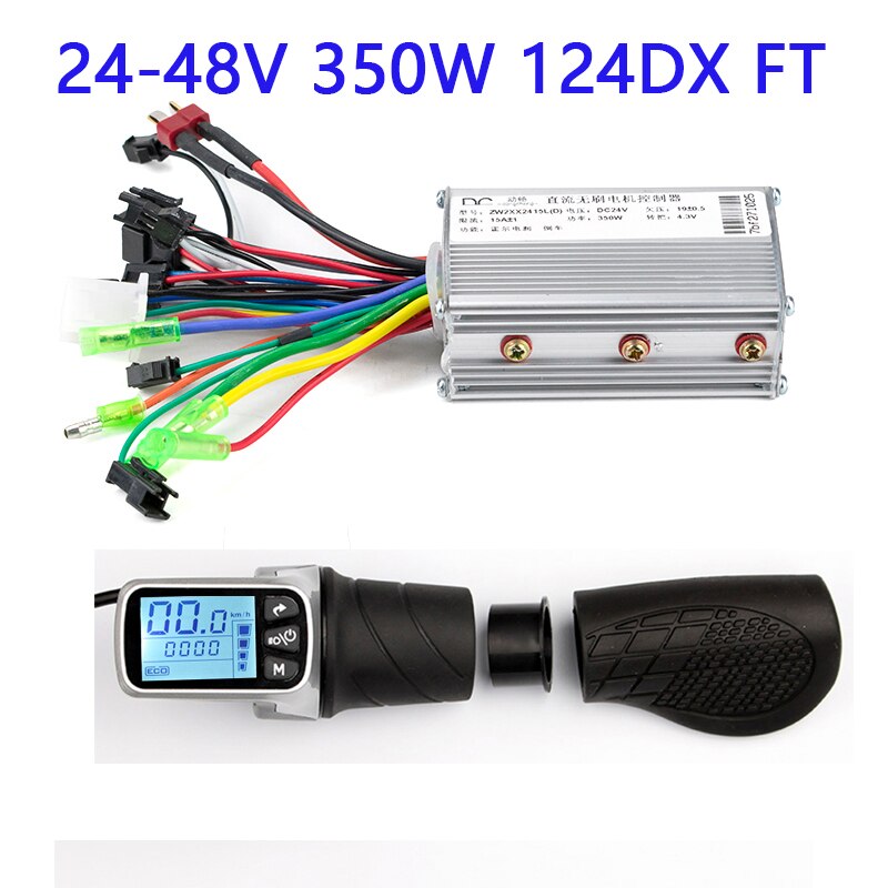 36/48V Ebike Controller With Lcd Display For Electric Scooter Controller Electric Bike Controller Kit Electric Bike Display S5: 24-48V 350W 124DX FT