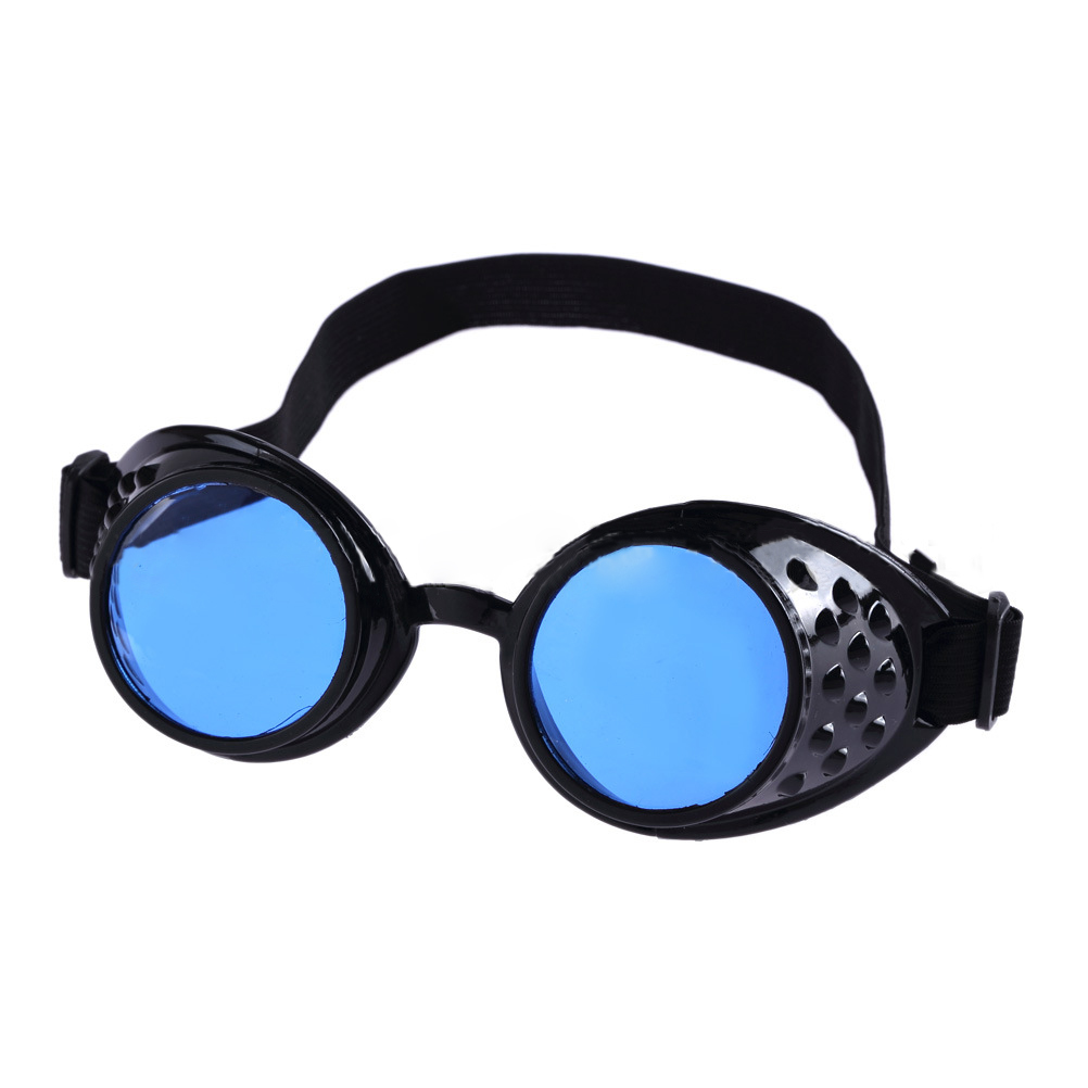 Vintage okulary Steampunk dla dorosłych okulary Cosplay gogle dekoracje na Halloween Heavy Metal gogle kierowcy soczewki Eclipse unisex: SZARY