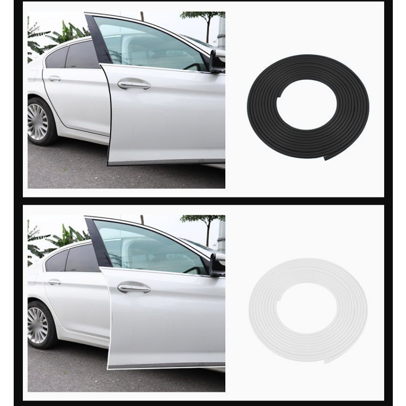 Protectores de borde de protección de puerta de coche Universal tipo 5m, tira de moldura de estilo embellecedor, Protector de arañazos de goma para coche