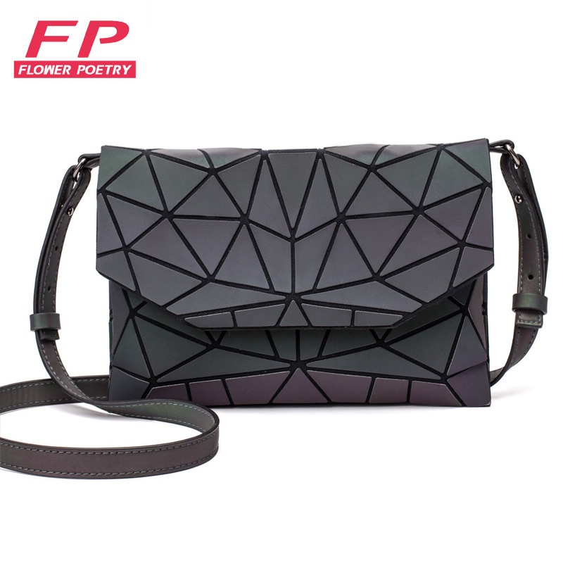 Frauen Abend Tasche Geometrische Leucht Umschlag Frauen Schulter Taschen Kupplung Messenger Taschen Casual Mädchen Klappe Handtasche