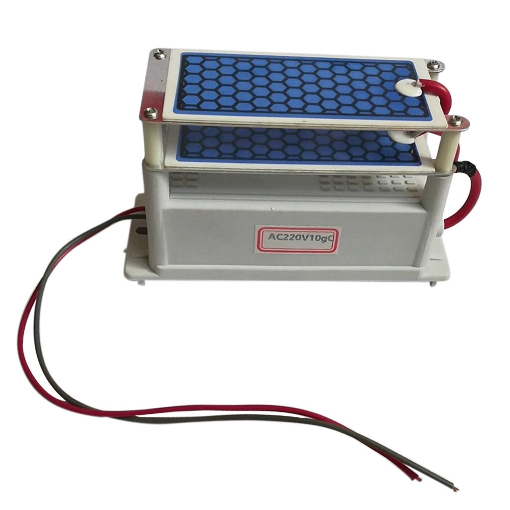 Air Poratable Ceramic 10g/h Ozone Generator 220V Double Intergrated Ceramic Plate Ozonizer Air and Water Purifier Ozonator