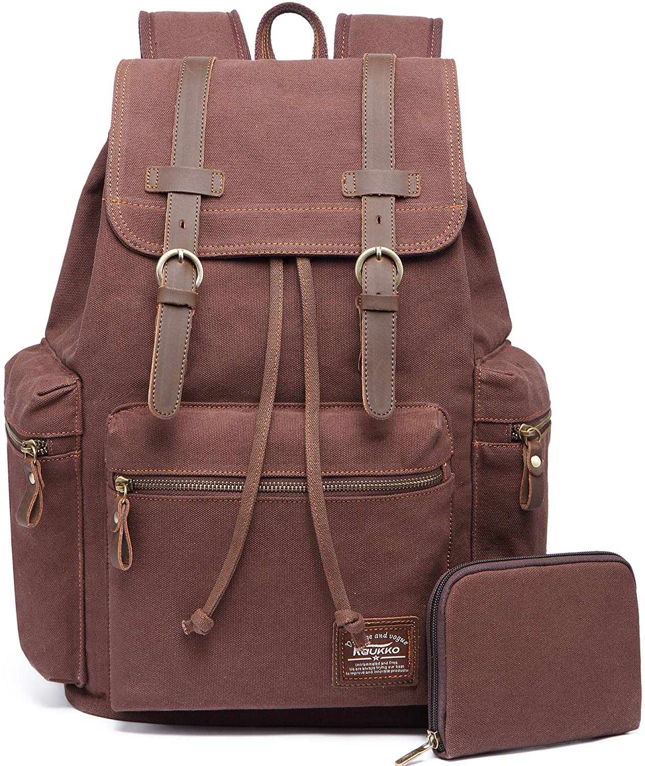 Zaini di tela Vintage ▾ borse da uomo e da donna studenti di viaggio casuale per escursionismo zaino da campeggio da viaggio Mochila Masculina: caffè impostato