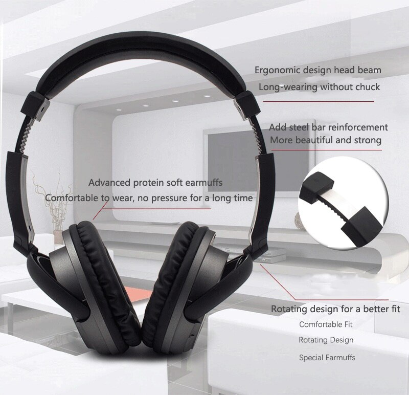Beroep FM TV Draadloze Hoofdtelefoon Stereo Super Bass RF Ontvanger Met USB Emitter TV Headsets voor Computer voor IOS Xiaomi