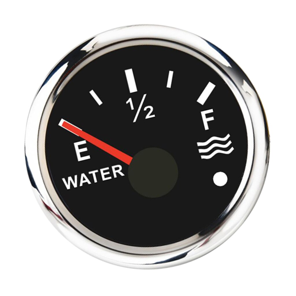 Water Tank Gauge Water Level Gauge 240-33 OHMS Black/Chromed- Marine/Boat/RV