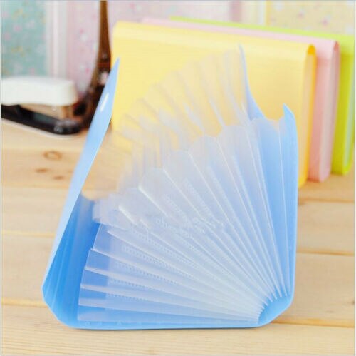 12 Layers File Document Folder Bag Bills Receipts Pouch Card Holder Case Durable PP Organizer Bags Color Random