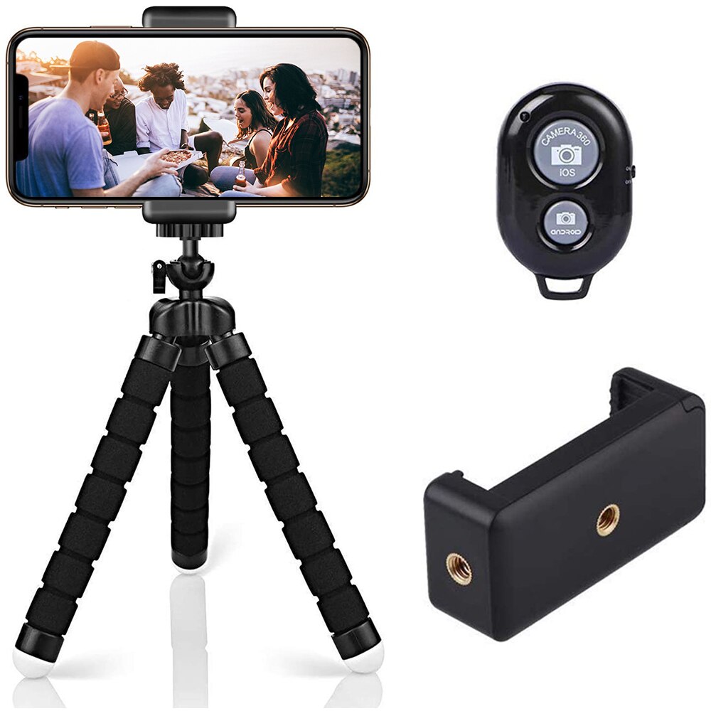 Flexible Mini Tripod KOMERY Smartphone Tripod For Phone Clip Camera Holder Selfie Stick Bluetooth Remote Shutter Release