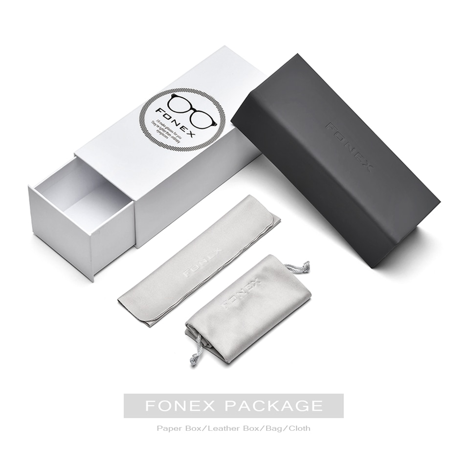 Fonex puhdasta titaania silmälasien kehykset naisten vintage pyöreä likinäköisyys optiset silmälasit kehykset miesten ruuvittomat silmälasit 8533