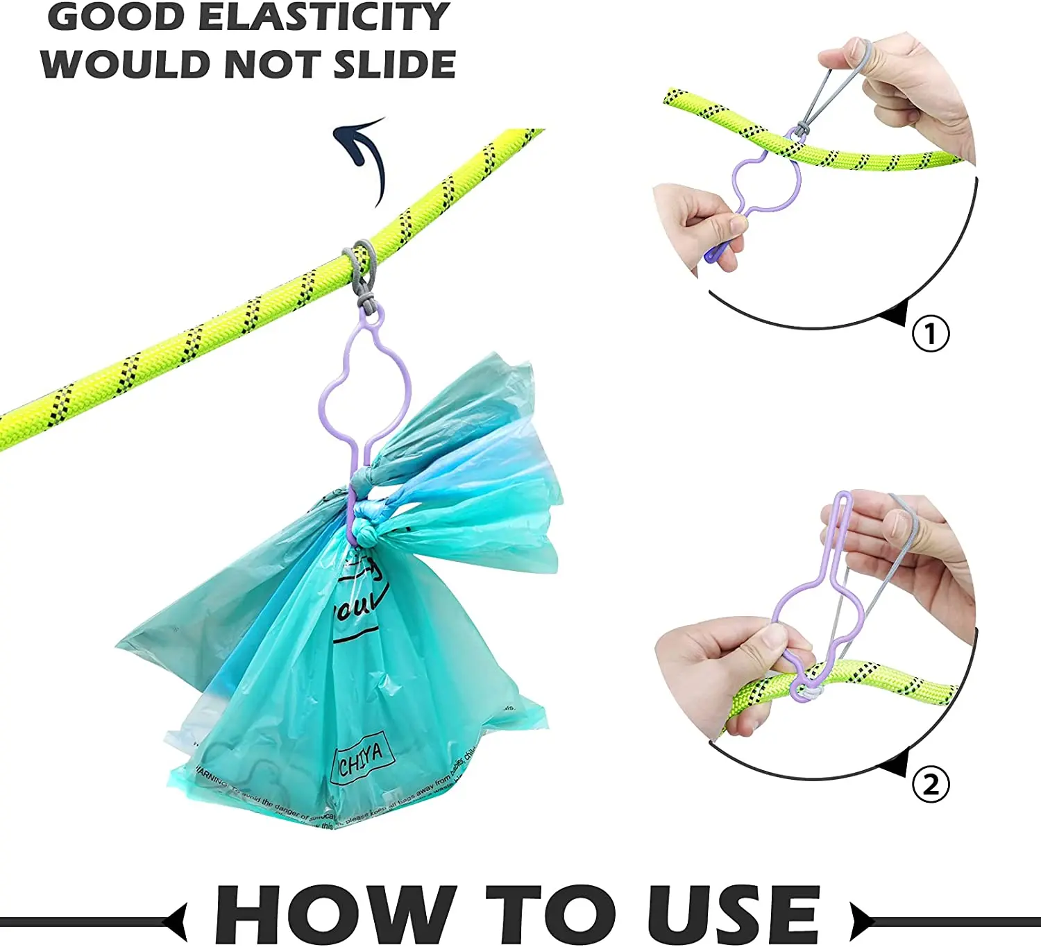 Distributeur de sacs de merde de chien mains libres, support pour laisse, sacs de déchets pour animaux de compagnie, accessoires de marche, fournitures de nettoyage pour chiens