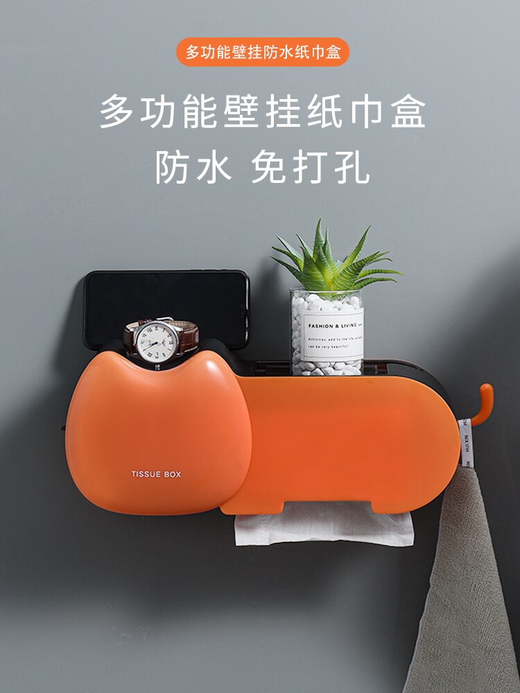 Creativity Toilet Paper Holders Wall Mount Cartoons Durable Tissue Box Holder Bathroom Wc Rolhouder Bathroom Accessories