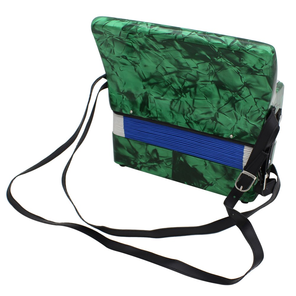 Mini 17-Key Accordion Durable 8 Bass Accordion Educational Musical Instrument Toy for Amateur Beginner Best: Green