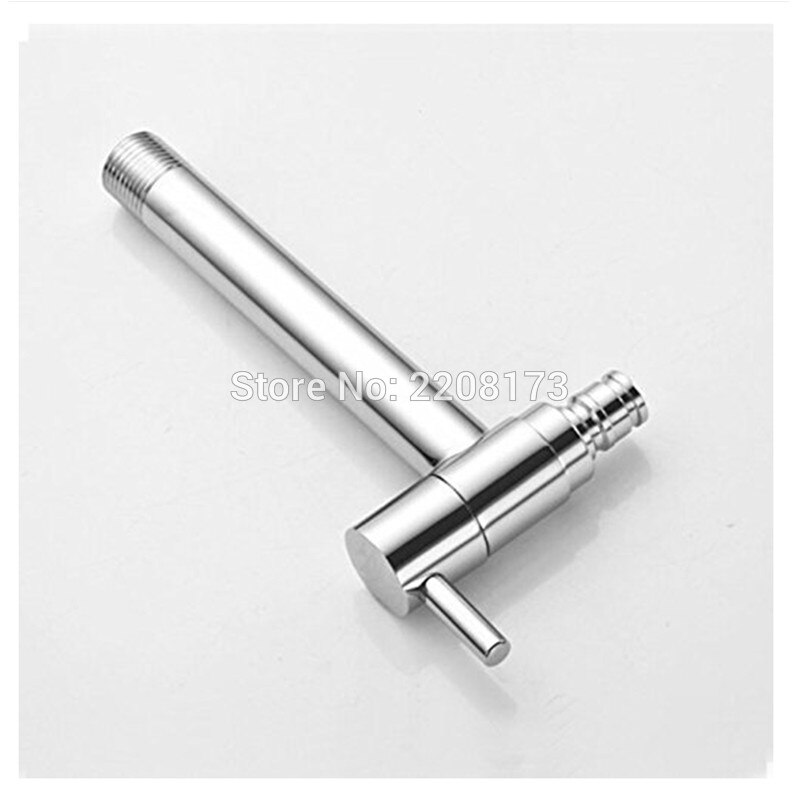 Nieuw Chrome Extra Lange Wasserij Badkamer Wetroom Keuken Wall Mount Wastafel Wastafel Kraan Bibcocks Mop Zwembad Enkele Koude Kraan