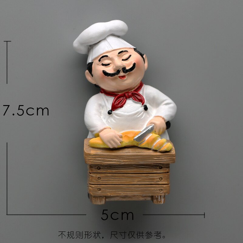 Restaurant Chef réfrigérateur collé pain maître 3D réfrigérateur aimant réfrigérateur magnétique collé à la main collection grands Chefs: Bourgogne
