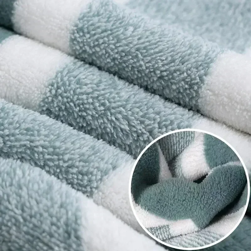 1 pc fortykkede stripete håndklesett mykt håndkle badehåndkle hurtigtørkende absorberende håndklær til badet