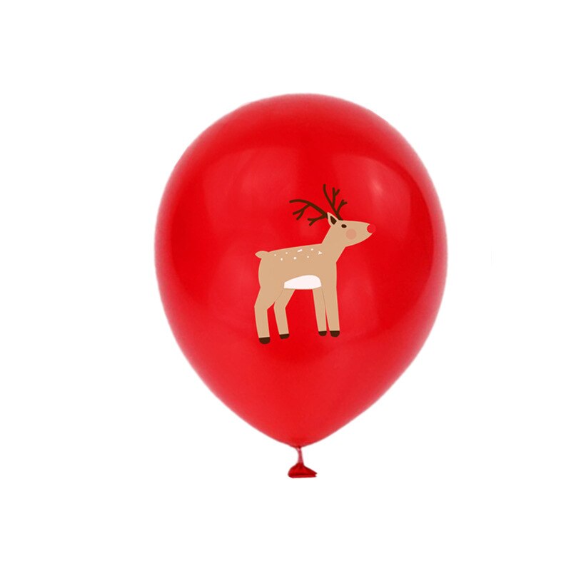 2 stk / sæt glædelig jul balloner krans rød grøn diy ballon kæde helium rund folie slik globos julemanden slik sukkerrør: 5
