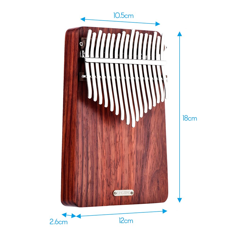 Lingting K17A Padauk Kalimba 17-Key Thumb Piano Kalimba Mbira Sanza Padauk Matetial Met Opbergtas Draagtas Muziek stickers