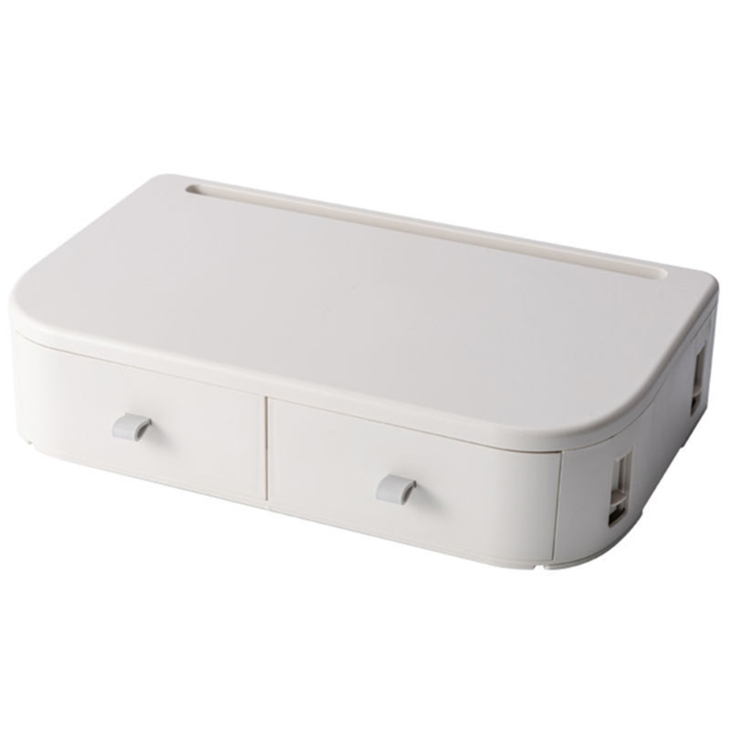 Desktop Computer Shelf Sundries Drawer Storage Box Office Neck Protector Computer Monitor Shelf Increase Display Base: apricot