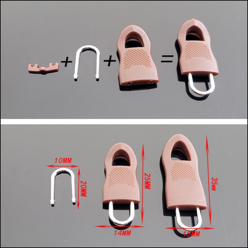 Étiquettes de réparation de fermeture éclair universelle, 8 pièces, tirette détachable, fixation de remplacement pour sac valise vêtements tente outils de sauvetage
