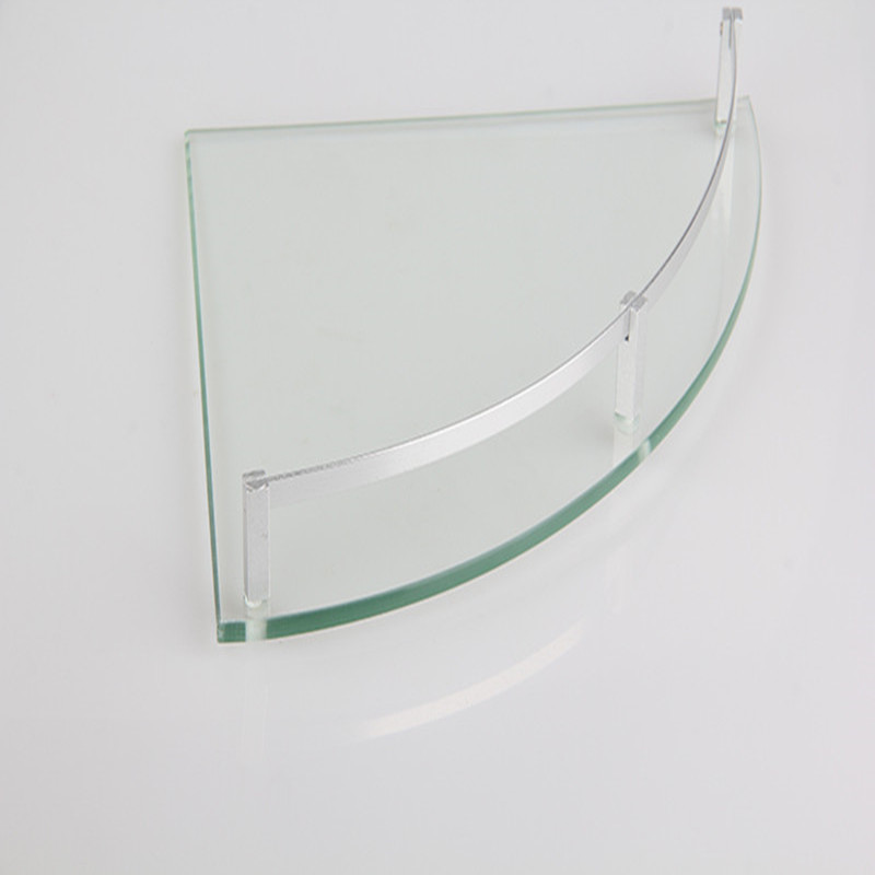 Baderomsglass badekar dusj trekantet hylleholder arrangør enkeltlags baderomshyller i moderne stil