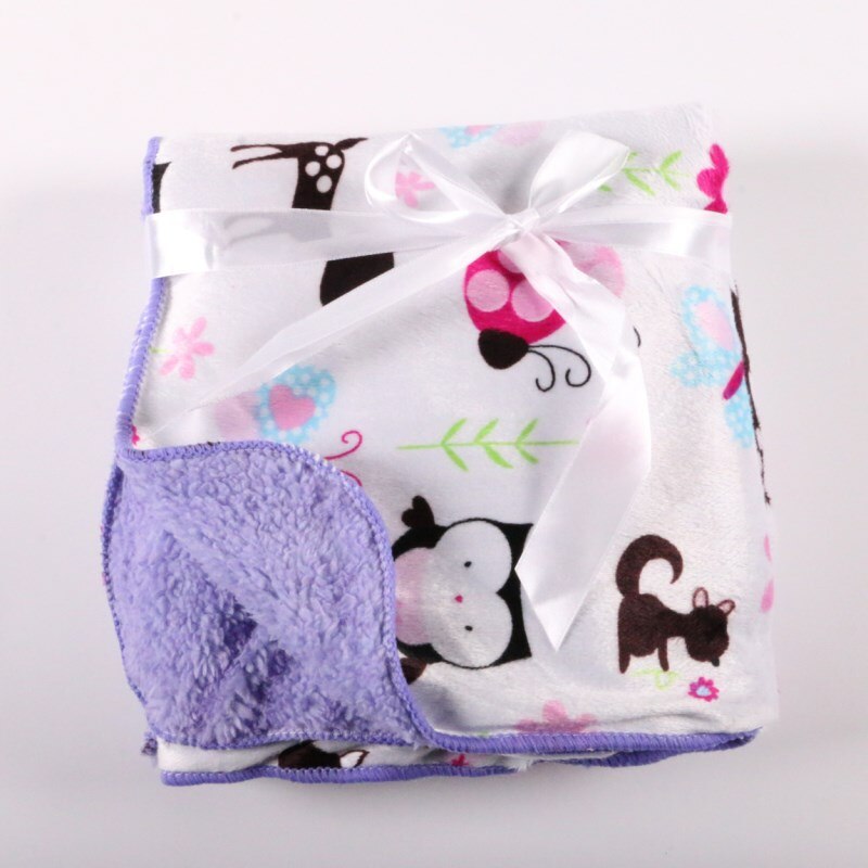 Baby filt 76*100 cm barn varm fleece filt på sängen mjuk rutig kasta filt etrq 0003: Pladybird