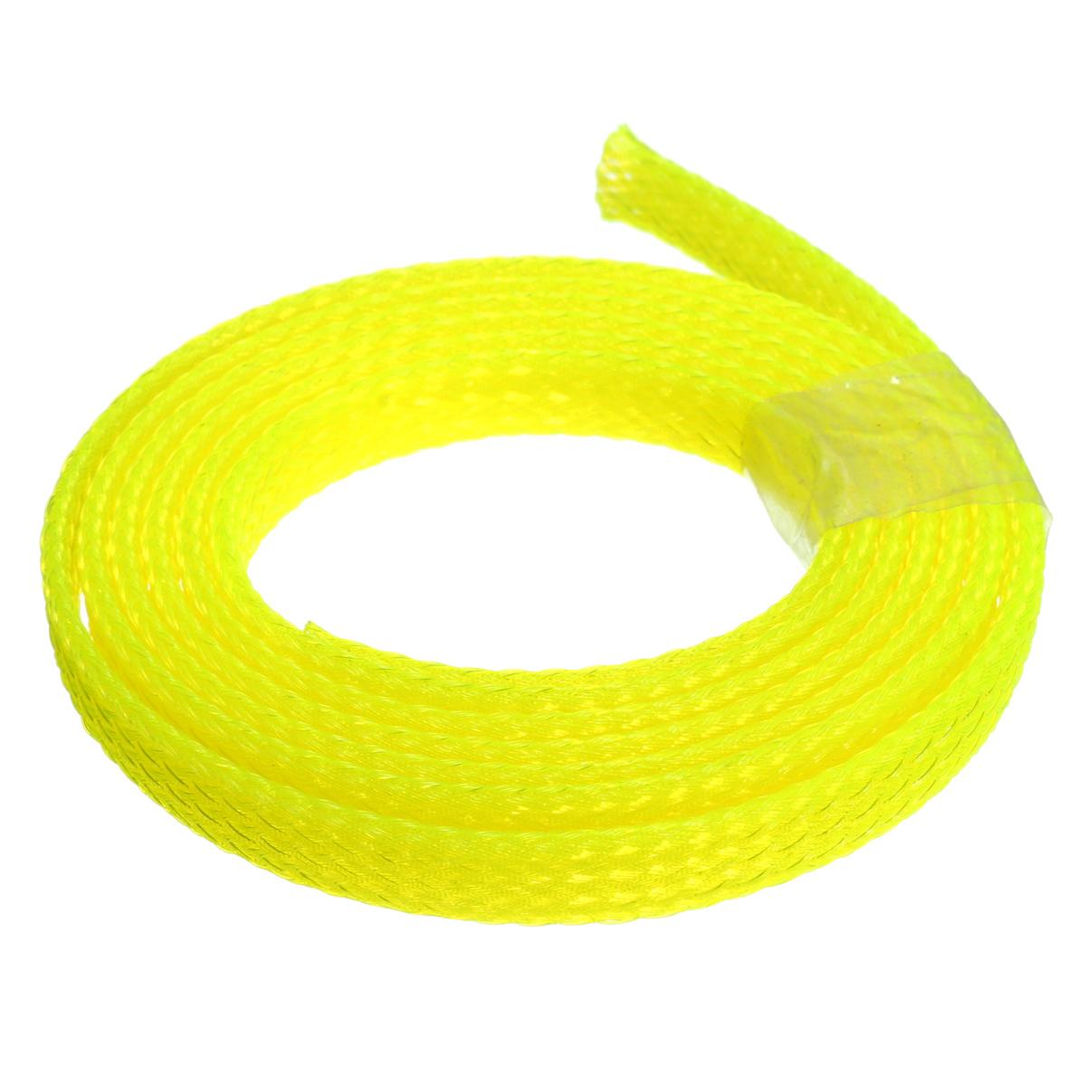 1m 6mm Cable Sleeve Insulated Braided Sleeving Data line protection Wire Cable Flame-retardant nylon tube: Yellow / 4x