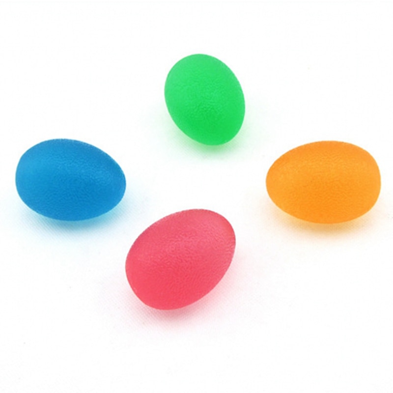 Hands Expander Silicone Egg Massage Gripper Strengths Stress Relief Ball Forearm Finger Exercise