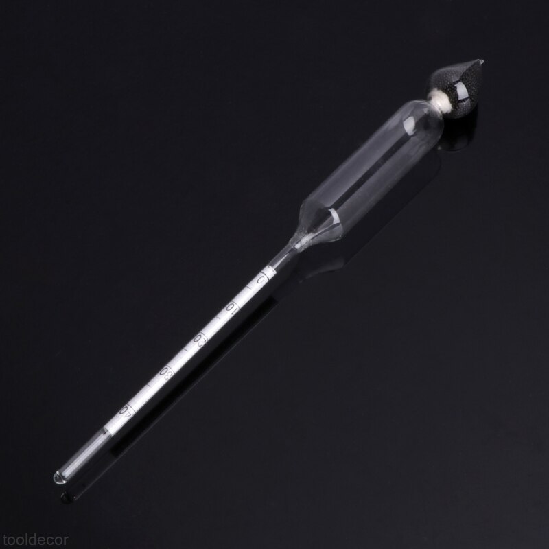 3PCS Hydrometer Alcoholmeter Set 0 tot 100% Alcohol Meter Tester + Thermometer Wijn Meter Alcohol Concentratie Meter-B119