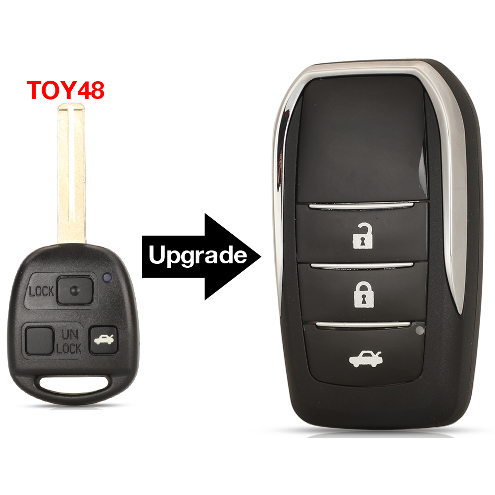 Jingyuqin Remote Car Key Shell For Toyota Yaris Carina Corolla Avensis For Lexus ES RX LS GS IS200 RX300 ES300 LS400 GX460: For Toyota / 3B TOY48 Blade