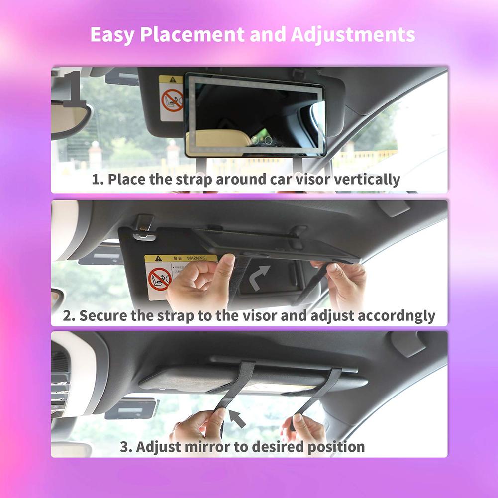 Auto Innen Spiegel berühren Schalter machen-hoch Spiegel 3 Beleuchtung Modus Auto Zurück Sitz Sicherheit Hinten Spiegel Universal- LED machen-hoch Spiegel