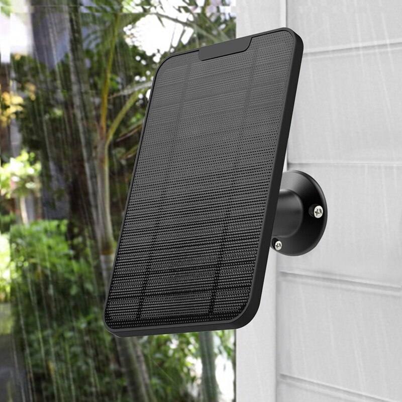 Solar Panel Charging for Camera Cable Supply for Wireless Outdoor Waterproof Security Camera Non-Stop Charging