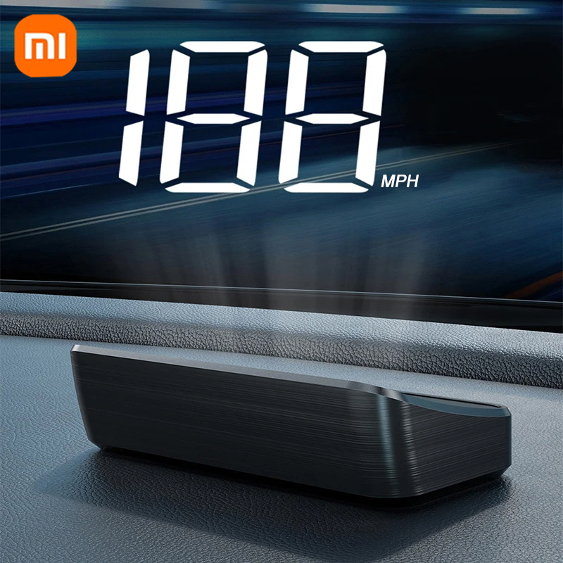 XIAOMI Car Speedometer HUD Head-Up Display Digital Speed Meter Windshield Projector Vehicles Truck Auto Electronics Accessories: Red