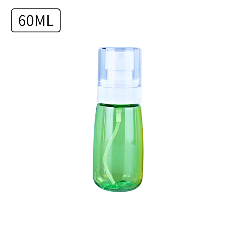 30ml/60ml 1pc gennemsigtige plastik sprayflasker bærbare rejseflasker små genopfyldelige beholdere tomme kosmetikbeholdere: 60ml sprøjtegrønne