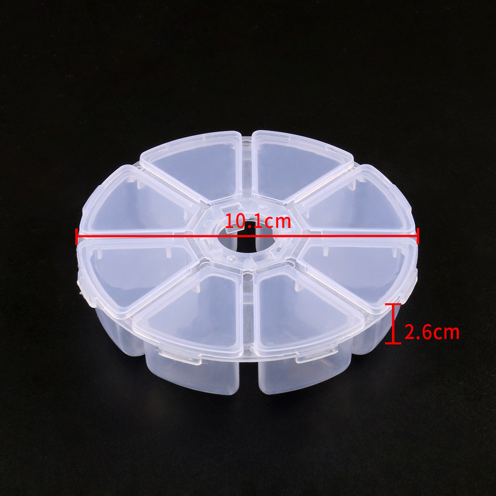 Caja de plástico para guardar joyas, abalorios, pendientes, contenedor de joyería, rombo transparente, cuadrado, redondo, accesorios,: 10.1X2.6cm