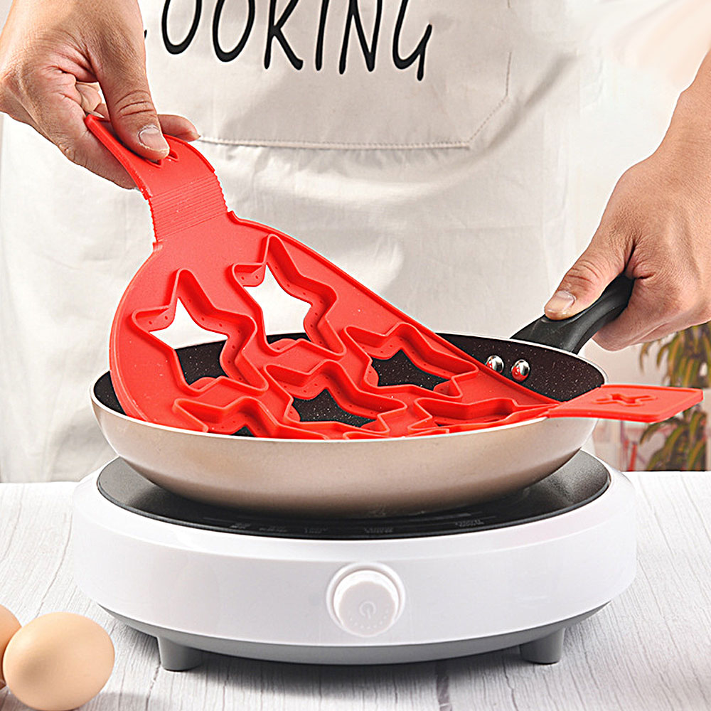 7 fori stampi per pancake antiaderenti anello stampo per uova fritte in silicone riutilizzabile pancake creatore anello per uova cucina cottura strumenti di cottura