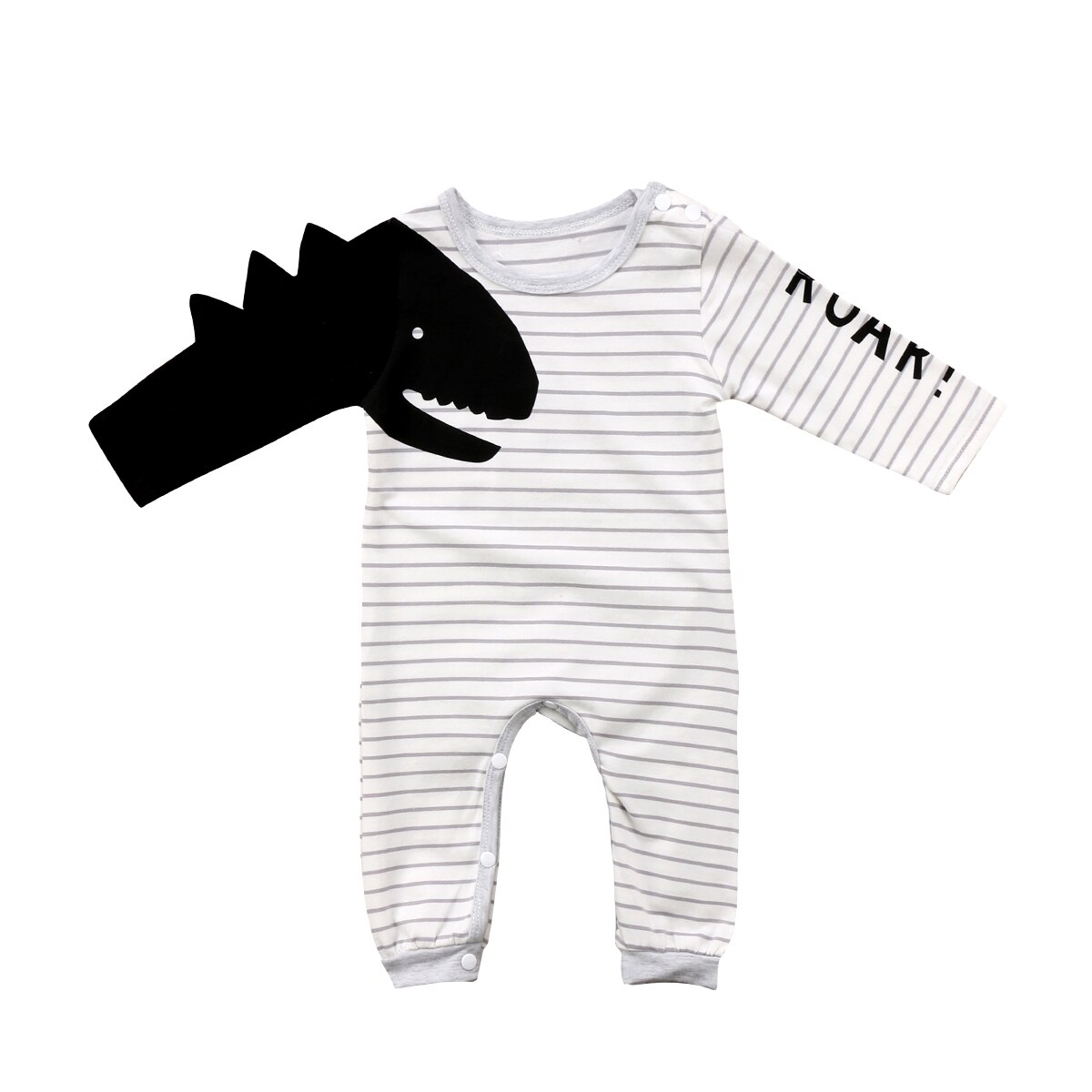 Pudcoco Girl Jumpsuits Newborn Baby Boy Girls 3D Dinosaur Romper Jumpsuit Outfits Set Playsuit: 18M