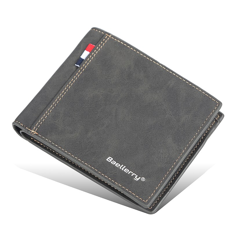 Hommes court sac à main carte mince multi carte portefeuille jeunesse horizontal billet pince