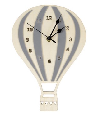 Relojes de pared de madera grandes y silenciosos de estilo nórdico, reloj de pared Digital sin tictac para el hogar, guardería, desván, accesorios de decoración de guardería: grey