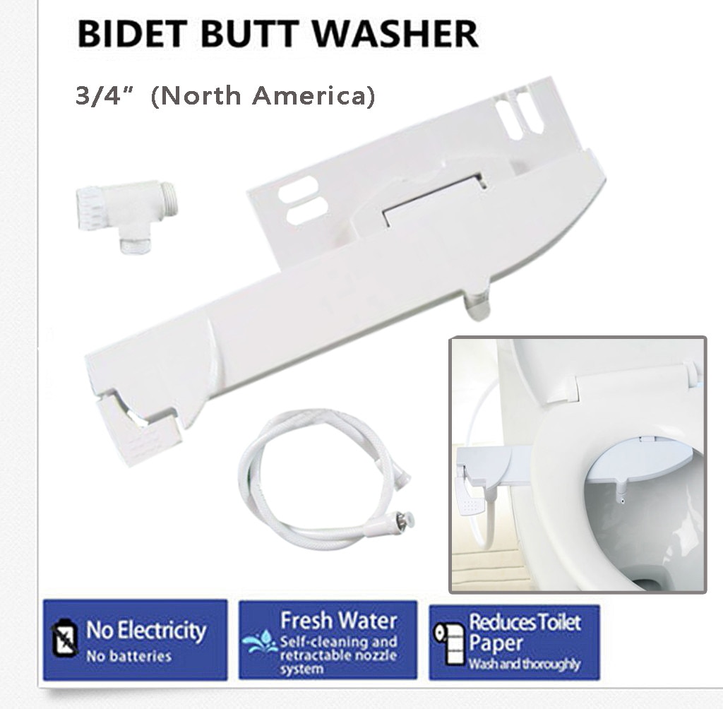 Bidet Fresh Water Spray Mechanical Bidet Toilet Seat Attachment Non-Electric Toilet Flushing Sanitary Device Self Cleaning: Default Title