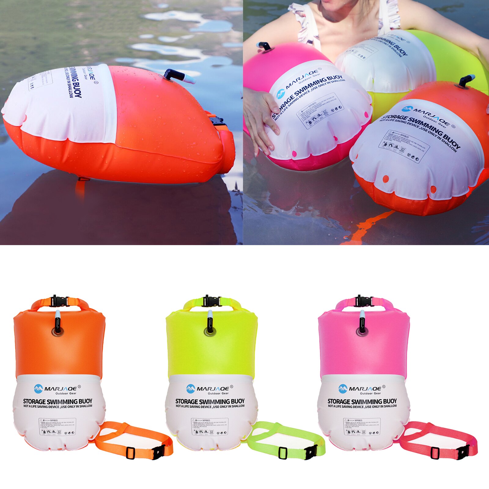 Zwemmen Boei Dry Bag - Tow Float En 20L Dry Bag Voor Open Water Zwemmers, Triatleten. Hoge Zichtbaarheid Veiligheid Zwemmen Boei Float