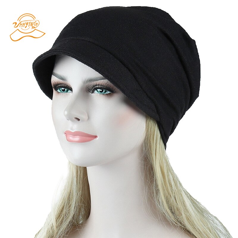 Con sombrero de ala tejido al Crochet para mujer invierno gorros calientes de punto femenino gorras elegantes para mujer de al por mayor
