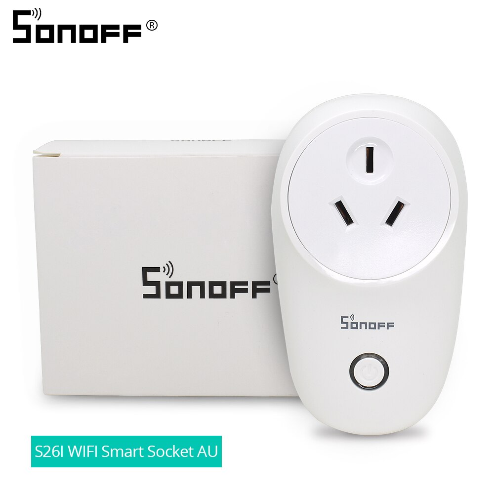 SONOFF S26/Mini/Basic Switch WiFi Smart Socket EU/UK/CN/AU/US/IL/CH/IT/BR Wireless Plug Smart Home Work With Alexa Google Home: S26 AU