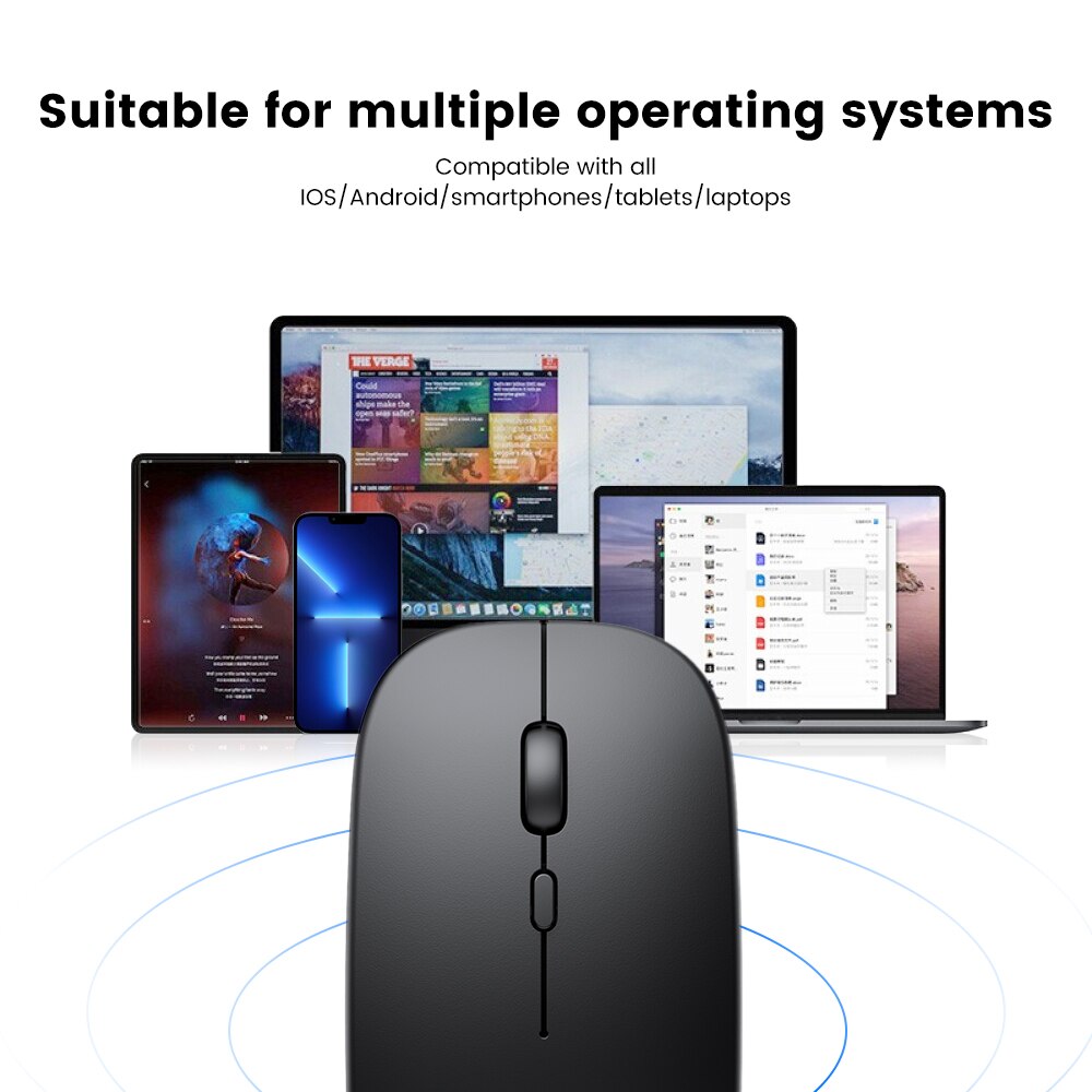 Bezprzewodowa mysz bezprzewodowa mysz komputerowa ergonomiczna Mini Usb Mause 2.4Ghz cicha mysz optyczna Macbook na laptopa