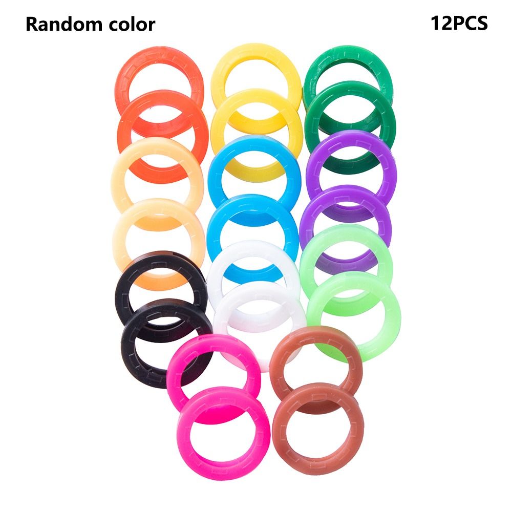 12 Uds. Accesorios para llaves, cerraduras suaves de goma Multicolor huecas, tapas para llaves, cubiertas de silicona, adornos para llaves, cubierta para llavero, Protector para llaves: BLANCO