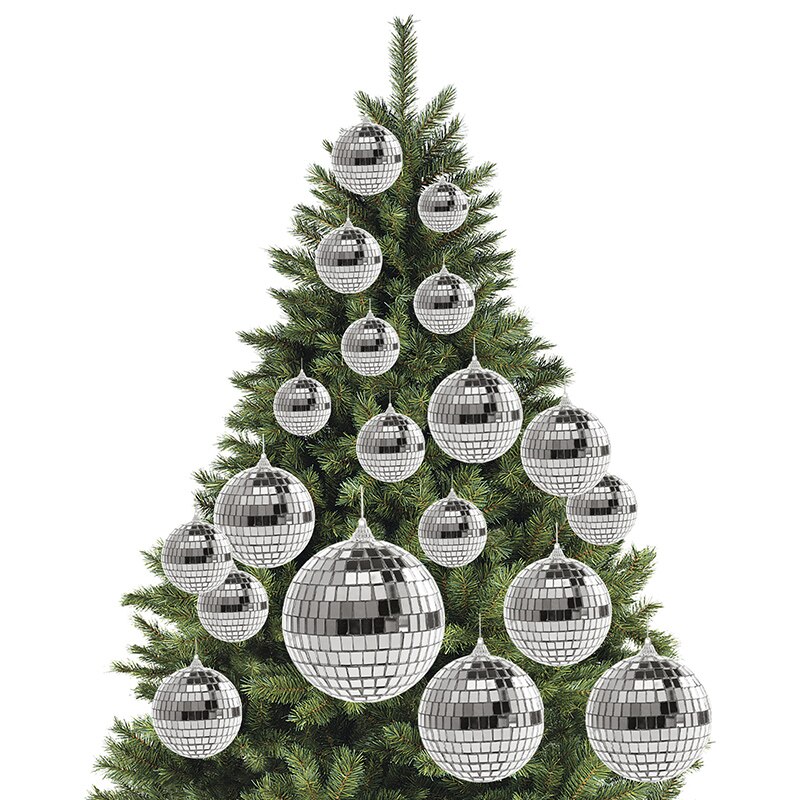 1Pack 2-4Cm Kerstbal Xmas Tree Opknoping Ornamenten Hangers Spiegel Glas Disco Bal Snuisterij Thuis Kerst partij Decoratie