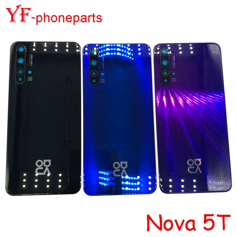 Voor Huawei Nova 5T Terug Batterij Cover Rear Panel Deur Behuizing Geval Reparatie Onderdelen