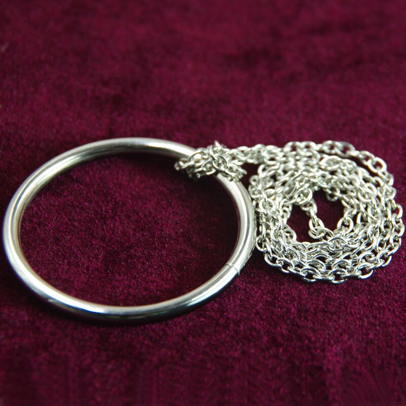 Goochelaars Kind Goocheltrucs 1pc Metal Magic Ring met Ketting Magic Prop te Doen Close-up Speelgoed voor Kids