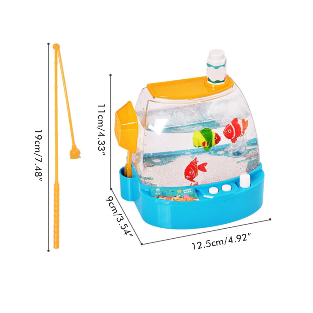 Kit de simulación de acuario para niños, Mini pecera eléctrica, juego interactivo de pesca, de cumpleaños