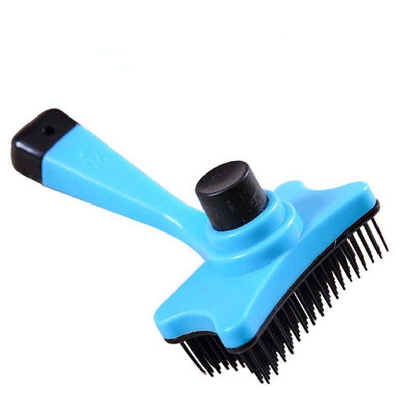 Hond Borstel Hond Grooming Kam Cleaning Tool Haar Remover Borstel Huisdieren Benodigdheden voor Katten Borstel Douche Ontharing Kam voor Honden: Blue