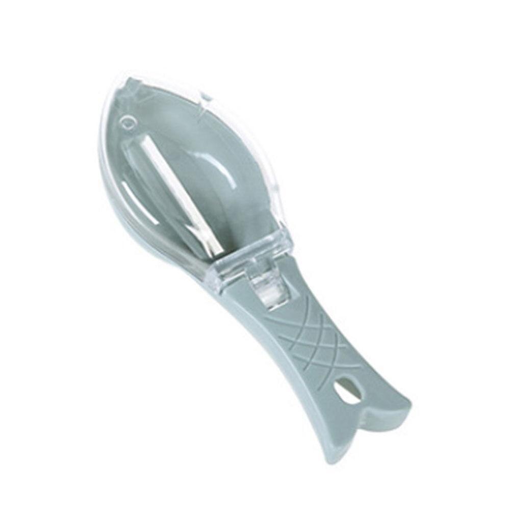 Vis Schaal Remover Scaler Schraper Cleaner Keuken Tool Dunschiller Gadgets Vis Scaler Clam Opener Vis Clam Schaal Schraper: Light Grey